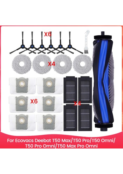 Aksesuarlar Ecovacs Deebot T50 MAX/T50 PRO/T50 OMNI/T50 Pro OMNI/T50 Max Pro Omni Parçaları Için Parçalar (Yurt Dışından)