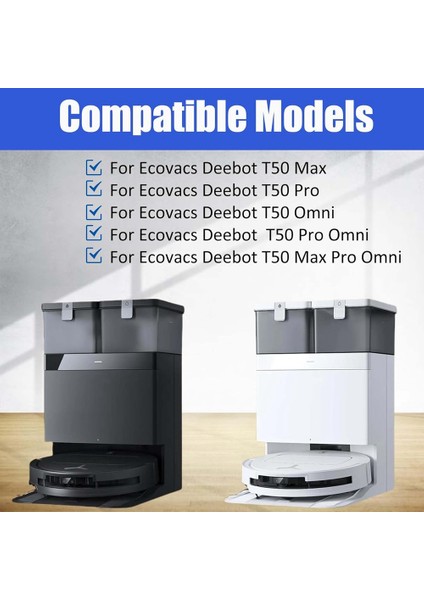 Aksesuarlar Ecovacs Deebot T50 MAX/T50 PRO/T50 OMNI/T50 Pro OMNI/T50 Max Pro Omni Parçaları Için Parçalar (Yurt Dışından) modelleri