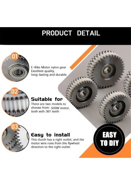 250W Motor Için 3 Adet 36T Dişli, Bafang Mxus Hub Motor Için Klipsli Naylon Dişli Aşınmaya Dayanıklı Çelik Dişli Aksesuarları (Yurt Dışından) fırsatları
