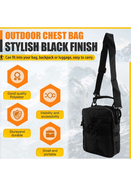 Açık Hava Göğüs Çantası Sırt Çantası Kamp Seyahat Açık Hava El Çantası Yürüyüş Omuz Çantaları Haberci Balıkçılık Çantası Siyah (Yurt Dışından) fırsatları