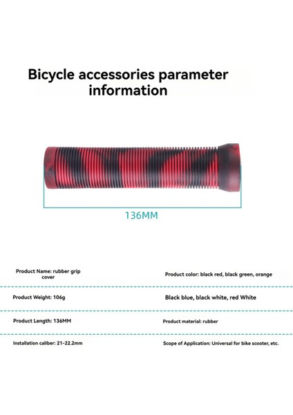 1 Çift Bisiklet Gidonu Tutacağı Kapağı Kaymaz Kauçuk Gidonu Kapağı 22.2mm Gidon Scooter Cruiser Yol Kentsel,c (Yurt Dışından) fiyatları