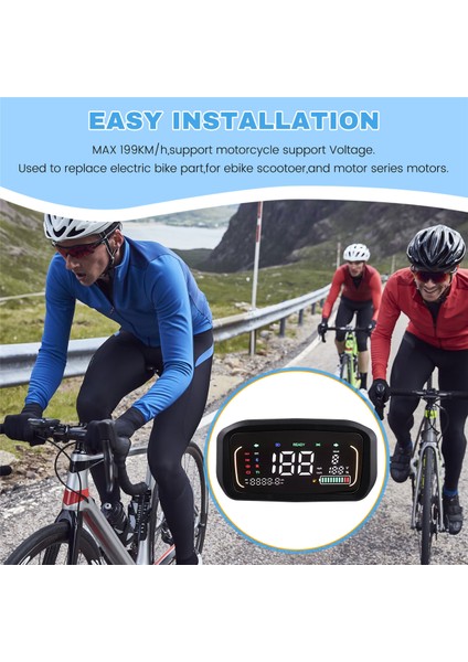 48V/60V/72V Renkli LCD Ekran Metre Kontrol Paneli Ebike Elektrikli Scooter Için (Yurt Dışından) fırsatları