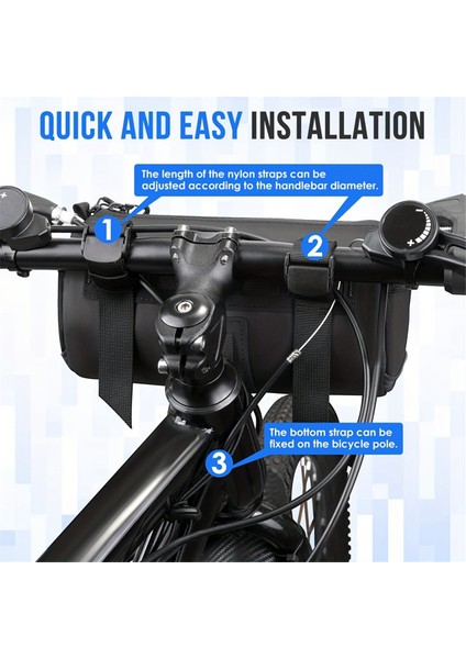 Bisiklet Gidonu Çantası Su Geçirmez Bisiklet Gidonu Çantası Büyük Yansıtıcı Alan, Dağ Bisikleti Bisikleti Için Kese Çantası (Yurt Dışından) modelleri