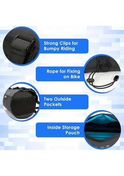 Bisiklet Gidonu Çantası Su Geçirmez Bisiklet Gidonu Çantası Büyük Yansıtıcı Alan, Dağ Bisikleti Bisikleti Için Kese Çantası (Yurt Dışından) indirimleri