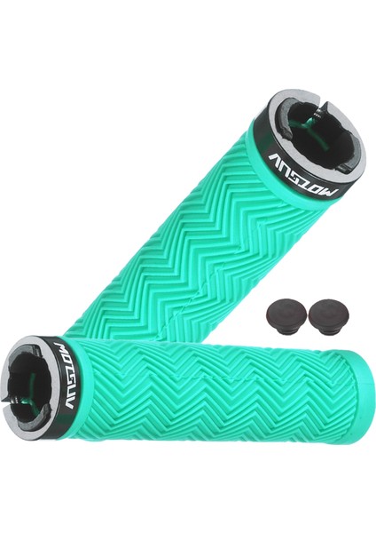 Motsuv Bisiklet Gidonu Tutacakları Kauçuk Yumuşak Dağ Bisikleti Tutacakları Toz Geçirmez Gidonu Koruma Kılıfı Bisiklet Tutacakları Mavi (Yurt Dışından)