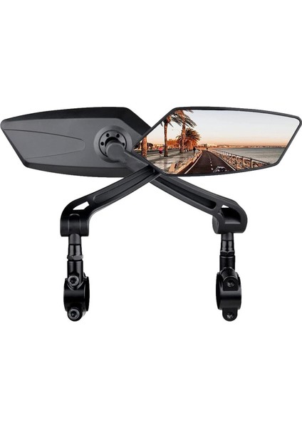 Bisiklet Dikiz Aynası Bisiklet Bisiklet Temiz Geniş Aralıklı Arka Görüş Dikiz Reflektörü Ayarlanabilir Sol Sağ Ayna (Yurt Dışından) fırsatları