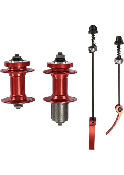 32 Delikli Kart Tipi Disk Fren Seti Huagu Dağ Bisikleti Huagu Frenler Disk Fren Bisiklet Göbekleri, Kırmızı (Yurt Dışından)