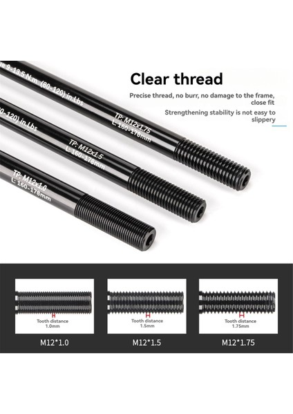 Bisikletler 160-178MM Thru Axles Adaptörü Yüksek Mukavemetli Bisiklet Römork Bağlantısı Thru Axles Adaptörü Parçaları Kolayca Takmak Için P1.0 (Yurt Dışından) indirimleri