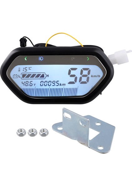 48V 60V 72V Elektrikli Motosiklet Dijital LCD Kilometre Sayacı Hız Göstergesi Takometre (Yurt Dışından)