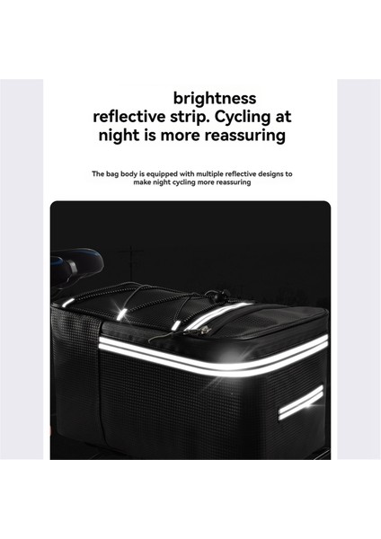 Bisiklet Arka Koltuk Çantası Su Geçirmez Mtb Bisiklet Raf Çantası Büyük Kapasiteli Bagaj Sepeti Bisiklet Seyahat Açık Hava Maceraları Için (Yurt Dışından) fırsatları