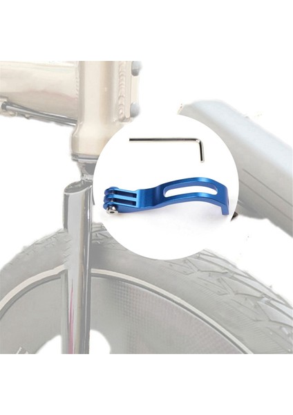 Yukarıya Doğru Bükülen Katlanır Bisiklet Ön Çatal Lamba Braketi Bisiklet Lambası Uzatma Braketi Alüminyum Alaşımlı Uzatma Bağlantı Parçaları Mavi (Yurt Dışından) fırsatları