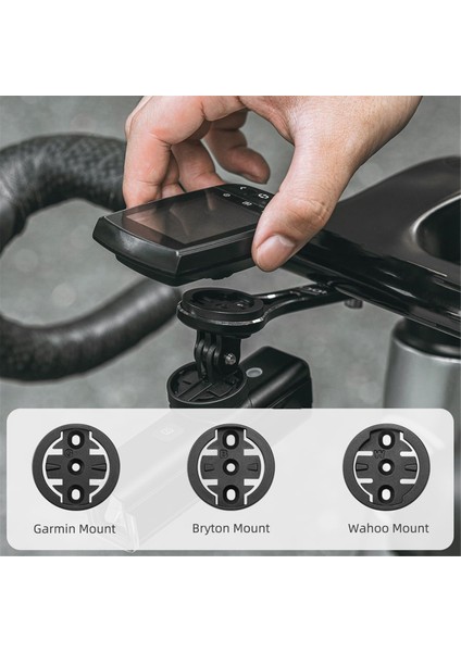 Rockbros Alüminyum Bisiklet Bilgisayarı Montajı Garmin Wahoo Bryton ile Uyumlu Yol Bisikleti Gidonu (Siyah A) (Yurt Dışından) modelleri