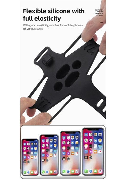 4-6.7 Inç Bisiklet Motosiklet Cep Telefonu Tutucu Braketi Silikon Destek Tüm Telefon Standı Siyah Için Silikon Çekme Tipi (Yurt Dışından) indirimleri