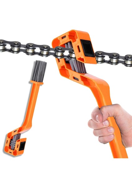 2 Adet Zincir Fırçası, Açık Hava Kirli Motosikleti Için Tamamen Kapalı Zincir Temizleme Fırçaları, Motosiklet Zincir Temizleyici (Yurt Dışından) fiyatları