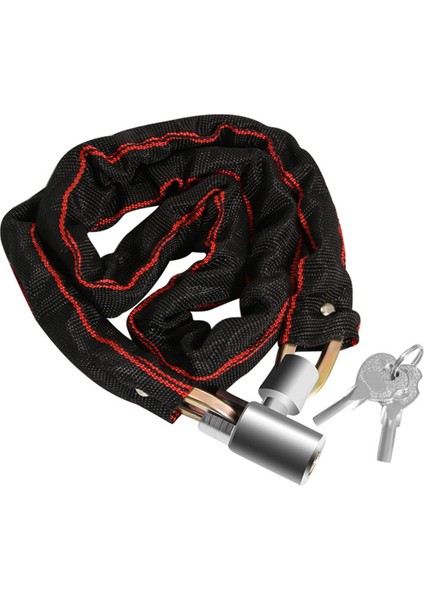 Bisiklet Kilidi Uzatılmış ve Kalınlaştırılmış Hırsızlık Önleyici Zincir Taşınabilir Elektrikli Araçlar Dağ Bisikleti Zincir Kilidi Bisiklet Zinciri (Yurt Dışından)