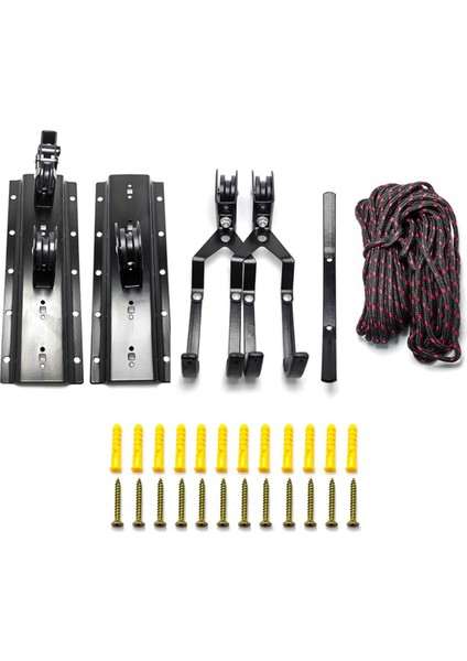 Garaj Tavan Bisiklet Kaldırma Sistemi - Bisiklet Askılı Kasnak Depolama, Bisikletler Için Verimli Yerden Tasarruf Sağlayan Montaj (Yurt Dışından)