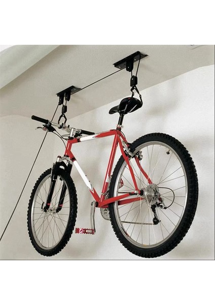 Garaj Tavan Bisiklet Kaldırma Sistemi - Bisiklet Askılı Kasnak Depolama, Bisikletler Için Verimli Yerden Tasarruf Sağlayan Montaj (Yurt Dışından) indirimleri