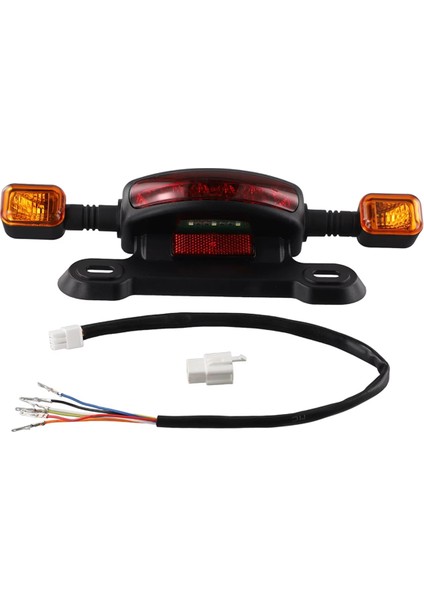 3'ü 1 Arada LED Arka Lambası Elektrikli Bisiklet Dönüş Sinyali Arka Lambası E-Bisiklet Arka Arka Lambası Göstergesi Bisiklet Modifiye Parçaları, B (Yurt Dışından)
