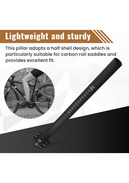 Karbon Sele Borusu Ofseti 27.2-350MM Mtb/yol Bisikleti Sele Boruları Karbon Raylı Eyer Için Uygun Karbon Fiber Yarım Kabuk (Yurt Dışından) fırsatları