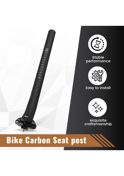 Karbon Sele Borusu Ofseti 27.2-350MM Mtb/yol Bisikleti Sele Boruları Karbon Raylı Eyer Için Uygun Karbon Fiber Yarım Kabuk (Yurt Dışından) indirimleri