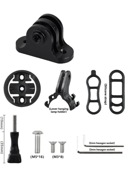 Garmin Gopro 520PLUS/530/830/1030 Gopro Combo Montaj Tutucu Braket Adaptörü Kamera Far Adaptörü B (Yurt Dışından) fiyatları