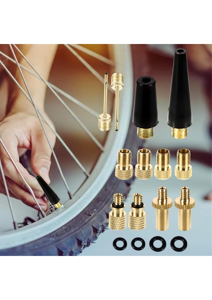 21 Adet Bisiklet Vana Adaptörü Manşonu Bisiklet Vana Adaptörü Vana Dönüşümü Nozulu Vana Adaptörü Bisiklet Aksesuarları (Yurt Dışından) fırsatları