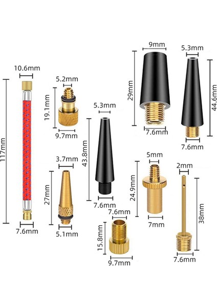 21 Adet Bisiklet Vana Adaptörü Manşonu Bisiklet Vana Adaptörü Vana Dönüşümü Nozulu Vana Adaptörü Bisiklet Aksesuarları (Yurt Dışından) indirimleri