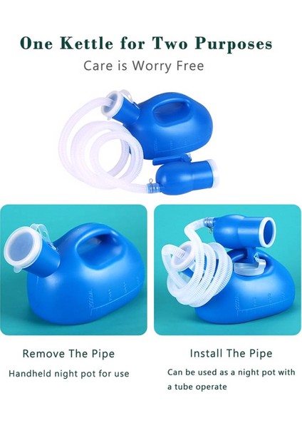 Pisuar Şişesi Taşınabilir Pisuarlar Erkekler Kadınlar Için Idrar Şişesi 2000ML Erkekler Için Tuvalet Dökülmeye Karşı Korumalı Idrar Şişesi 63IN Uzunluğunda Tüp (Yurt Dışından) fırsatları