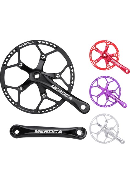 Meroca Bisiklet Kare Delik Krank Takımı Hızlı Katlanır Bisiklet Krank Takımı 45T Kare Delik 170MM 130 Bcd Krank Mor (Yurt Dışından) indirimleri