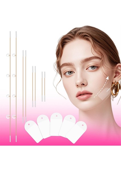 Anında Yüz Germe Bandı Ipli 100 Adet Ultra Ince Yüz Bandı Günlük Kullanım, Özel Etkinlikler Için Hızlı Boyun Kaldırma (Yurt Dışından) fiyatları