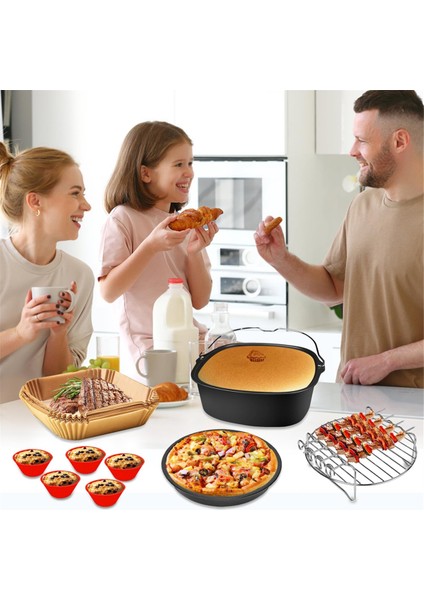Philips Airfryer Xl 6.2 L, Tefal 5 L, Cosori 4.7 L, Bpa Içermeyen Kare Airfryer Xl Aksesuarları Için Airfryer Aksesuarları (Yurt Dışından) modelleri