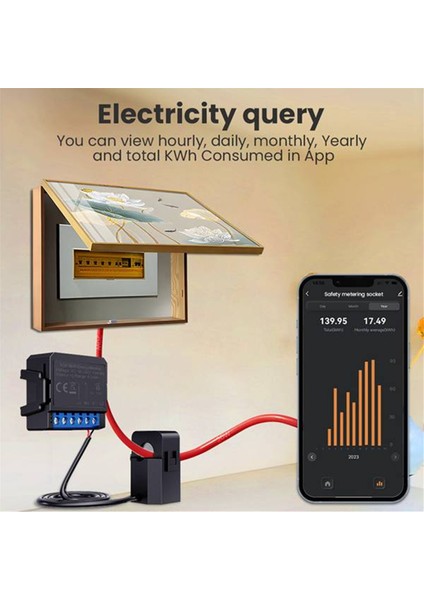 Zigbee Akıllı Enerji Ölçer Kwh Güç Üretimi Tüketimi Çift Yönlü Izleme Ölçer App Uzaktan Kumanda 2 Çete (Yurt Dışından) indirimleri