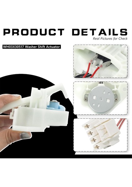 WH03X30517 Çamaşır Makinesi Vites Aktüatörü Çamaşır Makinesiyle Uyumludur AP7014559, WH05X25036, WH05X24435'IN Yerini Alır (Yurt Dışından) fırsatları