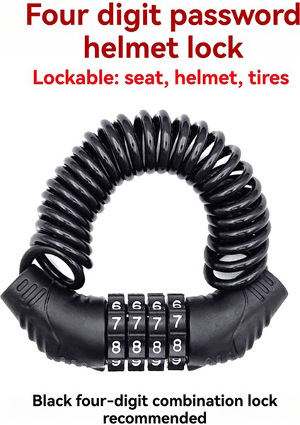 2 Adet Bisiklet Kilidi Çelik Kablo Zincir Şifre 4 Haneli Kilit Hırsızlık Önleyici Kombinasyon Sayı Kodu Güvenlik Bisiklet Aksesuarları (Yurt Dışından) modelleri
