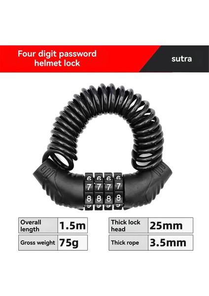 2 Adet Bisiklet Kilidi Çelik Kablo Zincir Şifre 4 Haneli Kilit Hırsızlık Önleyici Kombinasyon Sayı Kodu Güvenlik Bisiklet Aksesuarları (Yurt Dışından) fırsatları