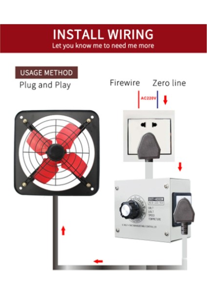 4000W Voltaj Kontrol Cihazı Ayarlanabilir Scr Dimmer Uk Fişi Kademesiz Değişken Hızlı Voltaj Regülatörü (Yurt Dışından)