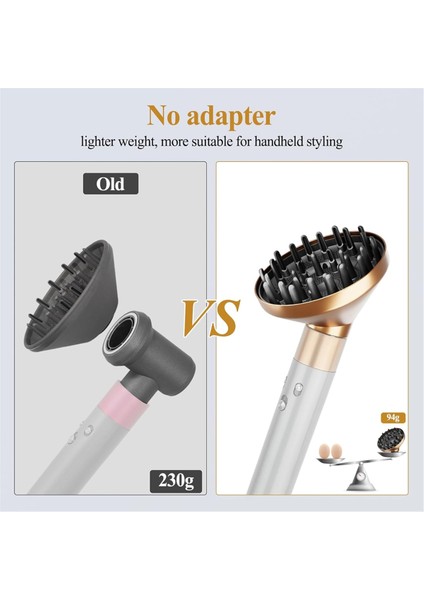 Dyson Airwrap Aksesuarları Için Sert Düzleştirici Fırça ve Saç Difüzörü Eklenti Seti HS01/HS05 Modelleri Için (Yurt Dışından) modelleri