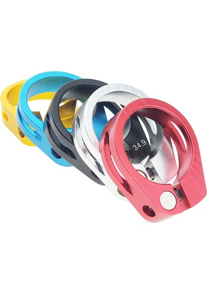 5 Adet Titanyum Bisiklet Sele Borusu Kelepçesi Ultra Hafif Alüminyum Klips + Ti Cıvatalar Mtb Yol Bisikleti Sele Borusu Kelepçesi 34.9mm Aksesuarlar (Yurt Dışından)