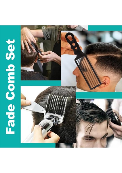 Tarak ve Berber Fırçası Seti ile Saç Kesimi Rehberi Boyun Tıraş Şablonu Saç Kesme Makinesi Tarak ve Berber Boyun Toz Fırçası (Yurt Dışından)