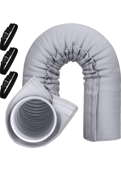 Taşınabilir Ac Hortum Yalıtım Kılıfı, Taşınabilir Klima Hortumu Kapağı Sarma, 5 Inç ve 5,9 Inç Çaplı Egzoz Hortumuna Uygun (Yurt Dışından)