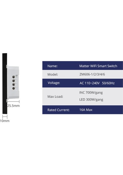Matter Wifi Akıllı Anahtar Duvar Lambası Anahtarı Akıllı Kontrol Çeteler Düğmesi Akıllı Şeyler Için Homekit App 1 Çeteler (Yurt Dışından) fiyatları