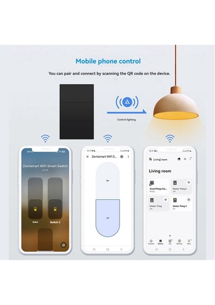 Matter Wifi Akıllı Anahtar Duvar Lambası Anahtarı Akıllı Kontrol Çeteler Düğmesi Akıllı Şeyler Için Homekit App 1 Çeteler (Yurt Dışından) indirimleri