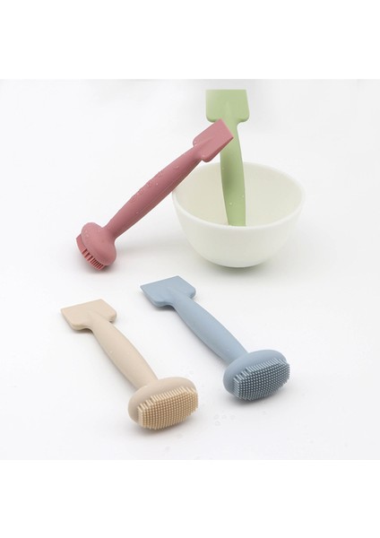 Çift Başlı Silikon Maske Fırçası, Kadınlar Için Yüz Temizleme ve Makyaj Aplikatörü Aracı, Evde Cilt Bakımı Temelleri (Yurt Dışından) modelleri