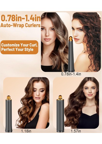 Dyson Airwrap, Barrels Curl ve Wave Curl Gold Için 20MM-36MM Uzun Namlulu Başlık ve Büyük Yuvarlak Fırça Başlığı (Yurt Dışından)