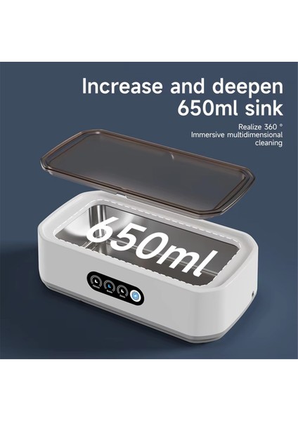 Ultrasonik Temizleme Makinesi Gözlük 650ML Gözlük Mücevher Protez Emzik Için Yüksek Frekanslı Titreşim Temizleme (Abd),a (Yurt Dışından) modelleri