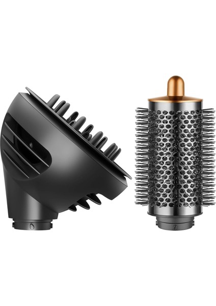 Dalga Kıvrım Difüzörü Siyah ve Büyük Yuvarlak Fırça Ataşmanı Dyson Airwrap Için Kıvrım Tanımını Geliştirmek Için Kontrol Dalgalı (Yurt Dışından)
