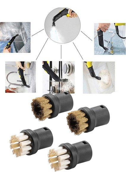 Karcher Sc1 Sc2 Sc3 Sc4 Sc5 Için Buharlı Nozul Fırçaları Yedek Parçalar Aksesuarlar Yuvarlak Buharlı Temizleyici Fırçaları (Yurt Dışından) indirimleri