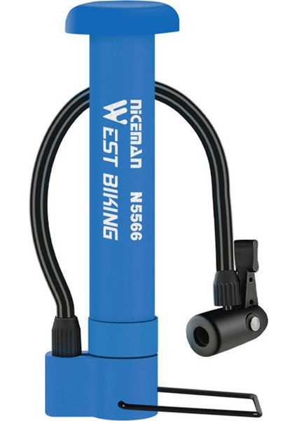 West Bıkıng Bisiklet Hava Pompası Taşınabilir Bisiklet Pompası Schrader Valfli El Hava Pompaları Bisiklet Lastikleri Toplar Balonlar Mavi (Yurt Dışından)