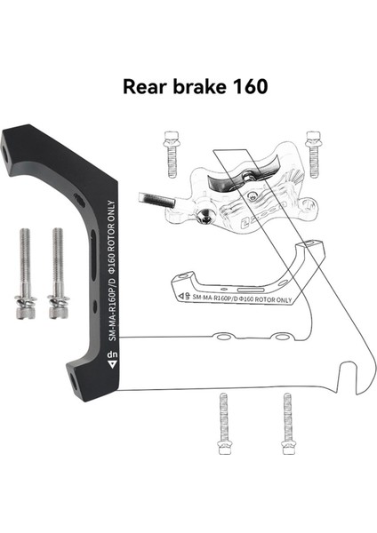 Disk Fren Montaj Adaptörü Ultralight Düz Montaj Pm/is Dönüştürücü Bisiklet Aksesuarları Rotor Değişim Braketi Arka (Yurt Dışından) fiyatları