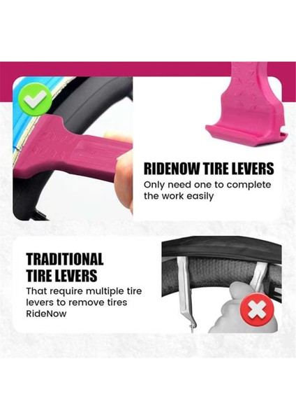 2'si 1 Arada Bisiklet Lastiği Kaldıracı Bisiklet Lastiği Lastik Değiştirme Aleti Bisiklet Kaldıracı Bakım Aleti Bisikletler Için Siyah (Yurt Dışından) indirimleri